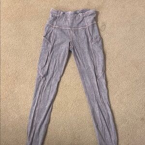 Gray High-Waisted Leggings